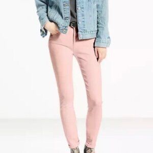 Women's LEVI'S 721 High‎ Rise Ankle Skinny Button-Fly in Baby Pink- Size 32